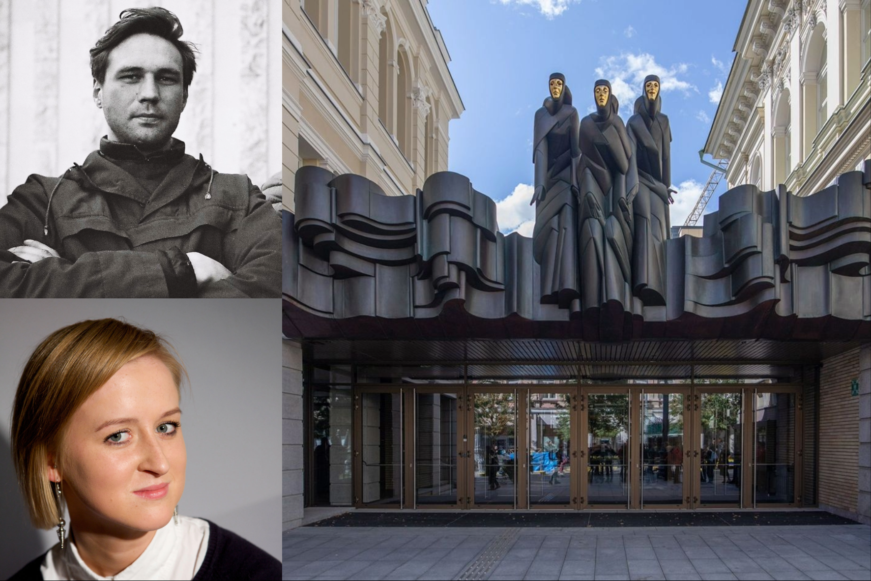 Lietuvas teātra informācijas centra valdes loceklis Vids Bizanevičs; Lietuvas Nacionālā teātra pārstāve Aušra Počūte // Publicitātes foto